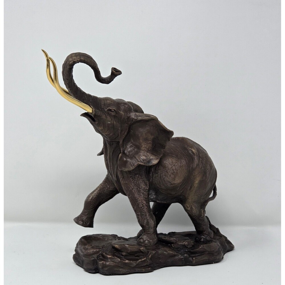 Franklin Mint Giant of the Serengeti 1991 Elephant Sculpture COA Box AWF
